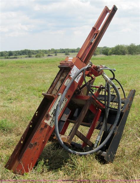 hydraulic post driver skid steer ks rent|skid steer attachment rental near me.